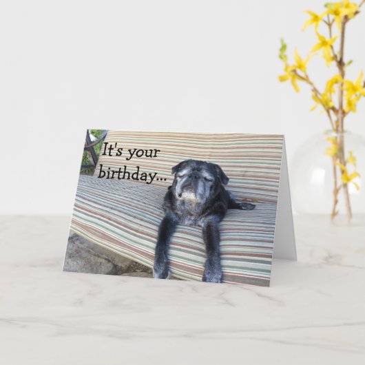 Wenskaart: Gelukkige verjaardag/Dicht uw ogen Kaart (Gele Bloem)