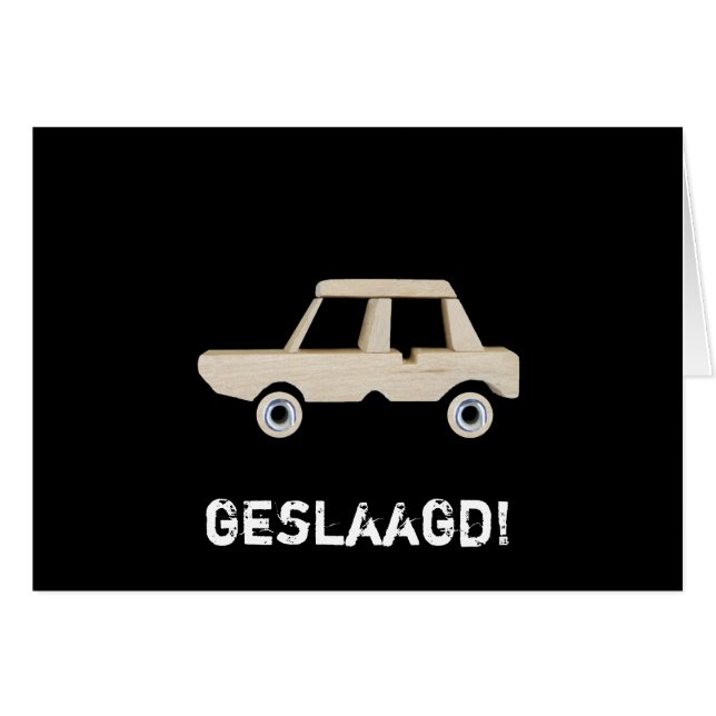 wenskaart geslaagd rijbewijs (Voorkant Horizontaal)