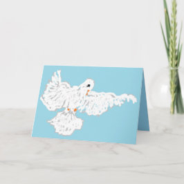 Wenskaart gevouwen : Kaart : duif