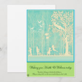 Wenskaart Gezondheid en Wellness Feestdagenkaart (Voorkant / Achterkant)
