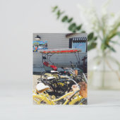 wenskaart "Golf Cart on Middle Bass Island" Briefkaart (Staand voorkant)