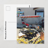 wenskaart "Golf Cart on Middle Bass Island" Briefkaart (Voorkant / Achterkant)