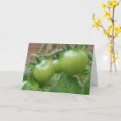 Wenskaart groene tomaten kaart (Gele Bloem)