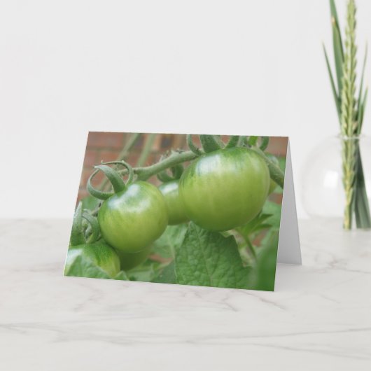 Wenskaart groene tomaten kaart (Voorkant)