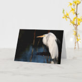 Wenskaart - Grote aigrettegebochelde Kaart (Gele Bloem)