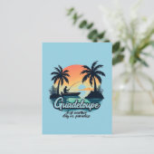 Wenskaart Guadeloupe Sunset Paradise Briefkaart (Staand voorkant)