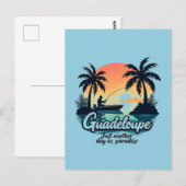 Wenskaart Guadeloupe Sunset Paradise Briefkaart (Voorkant / Achterkant)