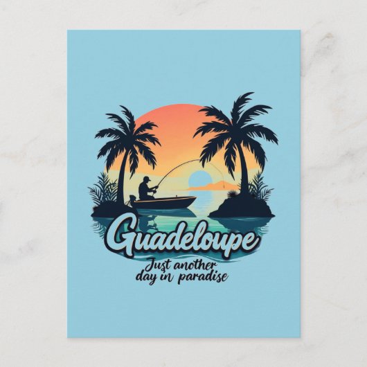 Wenskaart Guadeloupe Sunset Paradise Briefkaart (Voorkant)