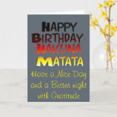 Wenskaart Hakuna Matata Verticale Sjabloon (Gele Bloem)