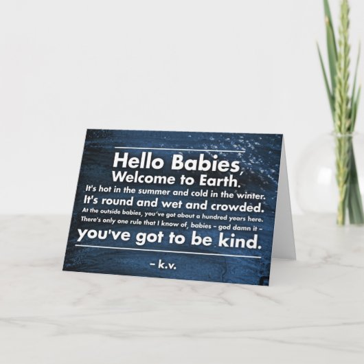 wenskaart "Hallo baby's" Kaart (Voorkant)