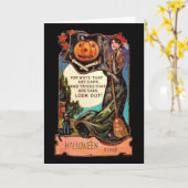  Wenskaart Halloween en Time Halloween Kaart (Gele Bloem)