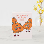 Wenskaart Halloween: Pumpkin dansen Kaart (Gele Bloem)