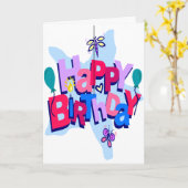 Wenskaart - Happy Birthday Kaart (Gele Bloem)