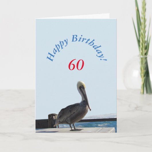 Wenskaart - Happy Birthday Pelican Kaart (Voorkant)