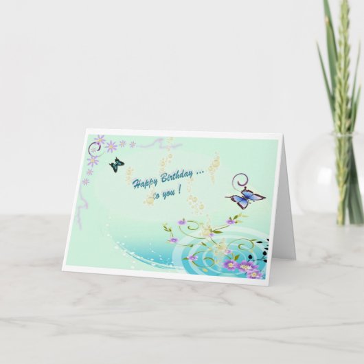 Wenskaart Happy Birthday voor u Kaart (Voorkant)