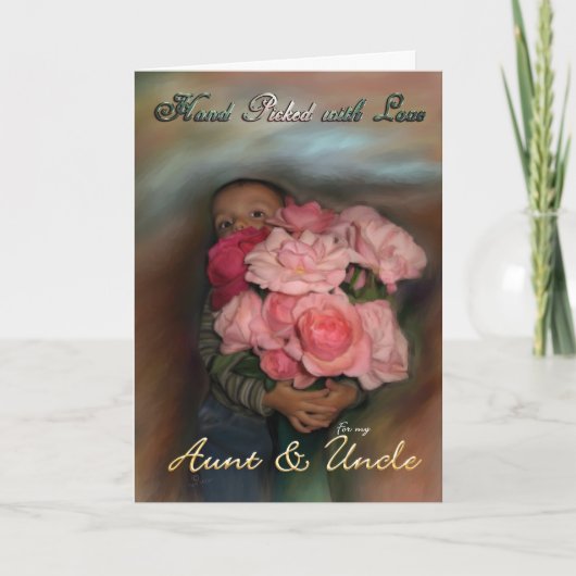 Wenskaart Happy Jubileum tante & oom Rozen Kaart (Voorkant)