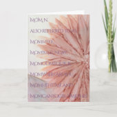 Wenskaart "Happy Moederdag" Kreukvrij Kaart (Voorkant)