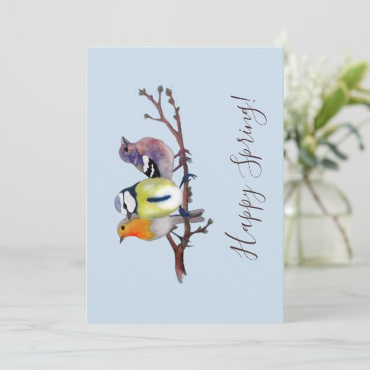 Wenskaart Happy Spring (Staand voorkant)