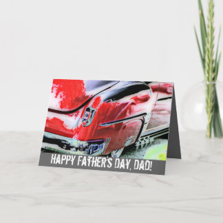 Wenskaart Happy Vaderdag klassieke auto's kunst Bedankkaart