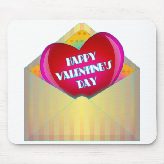 wenskaart "HAPPY VALENTINE'S DAY" Muismat (Voorkant)