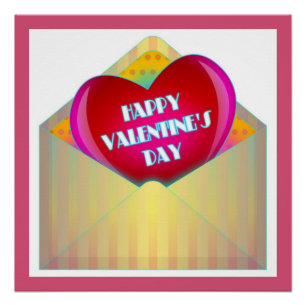 wenskaart "HAPPY VALENTINE'S DAY" Perfect Poster