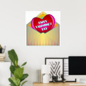 wenskaart "HAPPY VALENTINE'S DAY" Poster (Thuiskantoor)