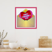wenskaart "HAPPY VALENTINE'S DAY" Poster (Keuken)