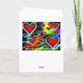 Wenskaart hart feestdagen kaart (Achterkant)