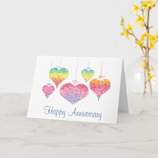 Wenskaart hart kaart (Gele Bloem)