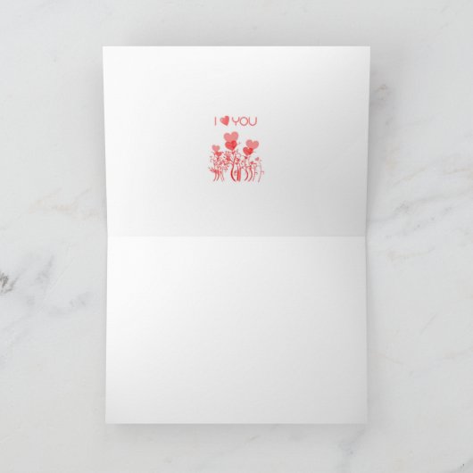 Wenskaart hart kaart (Binnen)