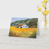 wenskaart "Hay Fields" Kaart (Gele Bloem)
