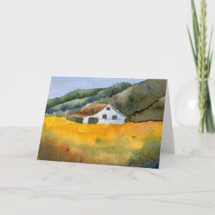 wenskaart "Hay Fields" Kaart
