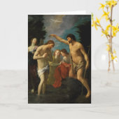 wenskaart "Het aptisme van Christus" Kaart (Gele Bloem)