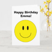 Wenskaart het gepersonaliseerde van het "Gelukkige Kaart (Gele Bloem)