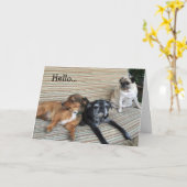 Wenskaart: Het hallo/Wens u was hier Kaart (Gele Bloem)