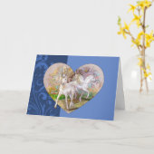 Wenskaart - het Hart van de Eenhoorn Pegasus Kaart (Gele Bloem)