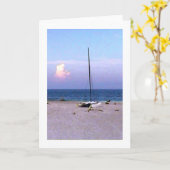 WENSKAART Het museum Zazzle Gift Zeilboot 2004 Kaart (Gele Bloem)