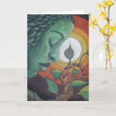 Wenskaart: "Het ontwaken" Kaart (Gele Bloem)