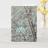 Wenskaart, "HET STORM KWAM" (FOTOGRAFIE) Kaart (Gele Bloem)