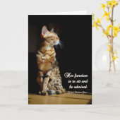 Wenskaart het voor alle doeleinden van de Kat van Kaart (Gele Bloem)