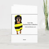 Wenskaart het zonnige van de "Droevigste Bij" Kaart (Achterkant)