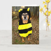 Wenskaart het zonnige van de "Droevigste Bij" Kaart (Gele Bloem)