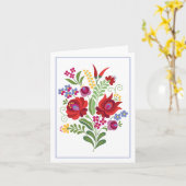 Wenskaart Hongaarse rode paprika Kaart (Gele Bloem)