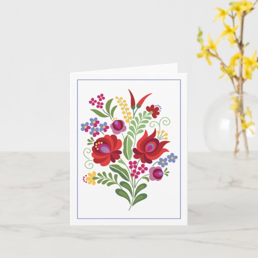 Wenskaart Hongaarse rode paprika Kaart (Gele Bloem)