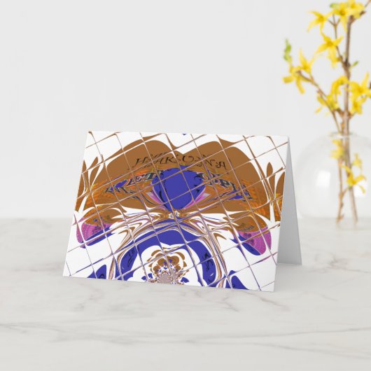 Wenskaart horizontale Sjabloon (Gele Bloem)