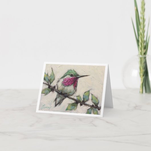 Wenskaart - Hummingbird Bedankkaart (Voorkant)