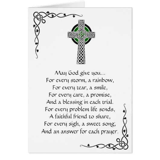 Wenskaart Iers gebed (Voorkant)