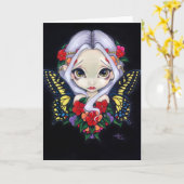 wenskaart "Impatiens Fairy" Kaart (Gele Bloem)