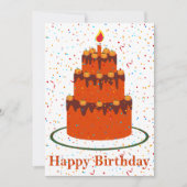 Wenskaart in de herfst Happy Birthday Kaart (Voorkant)