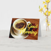 wenskaart in de morgen kaart (Gele Bloem)